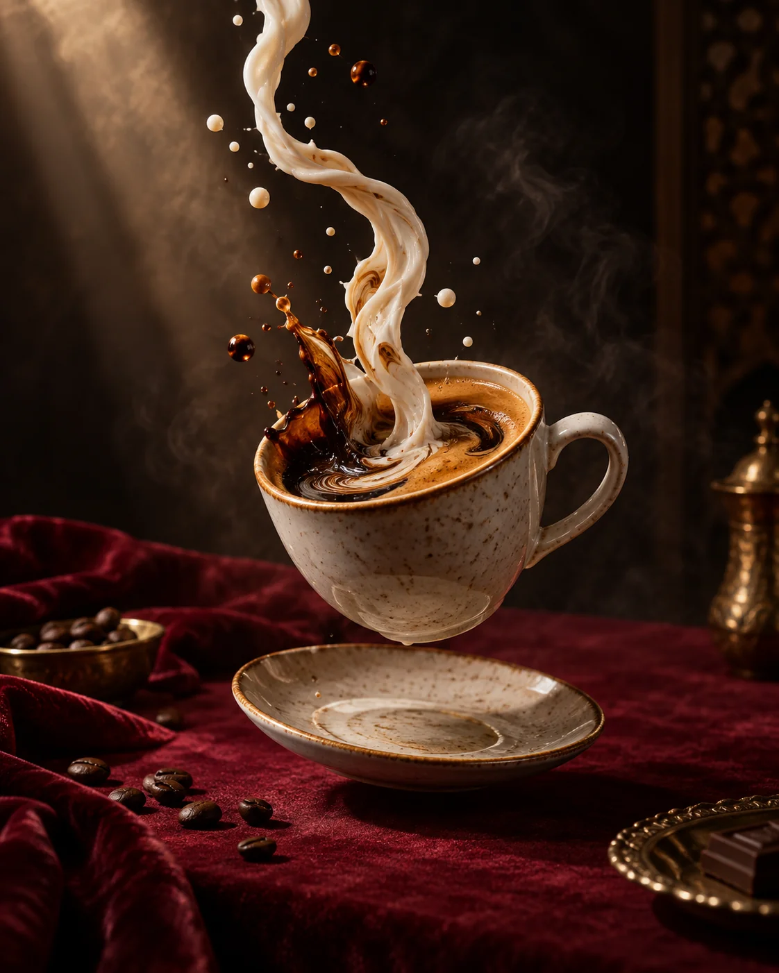 یک شات تبلیغاتی برای قهوه