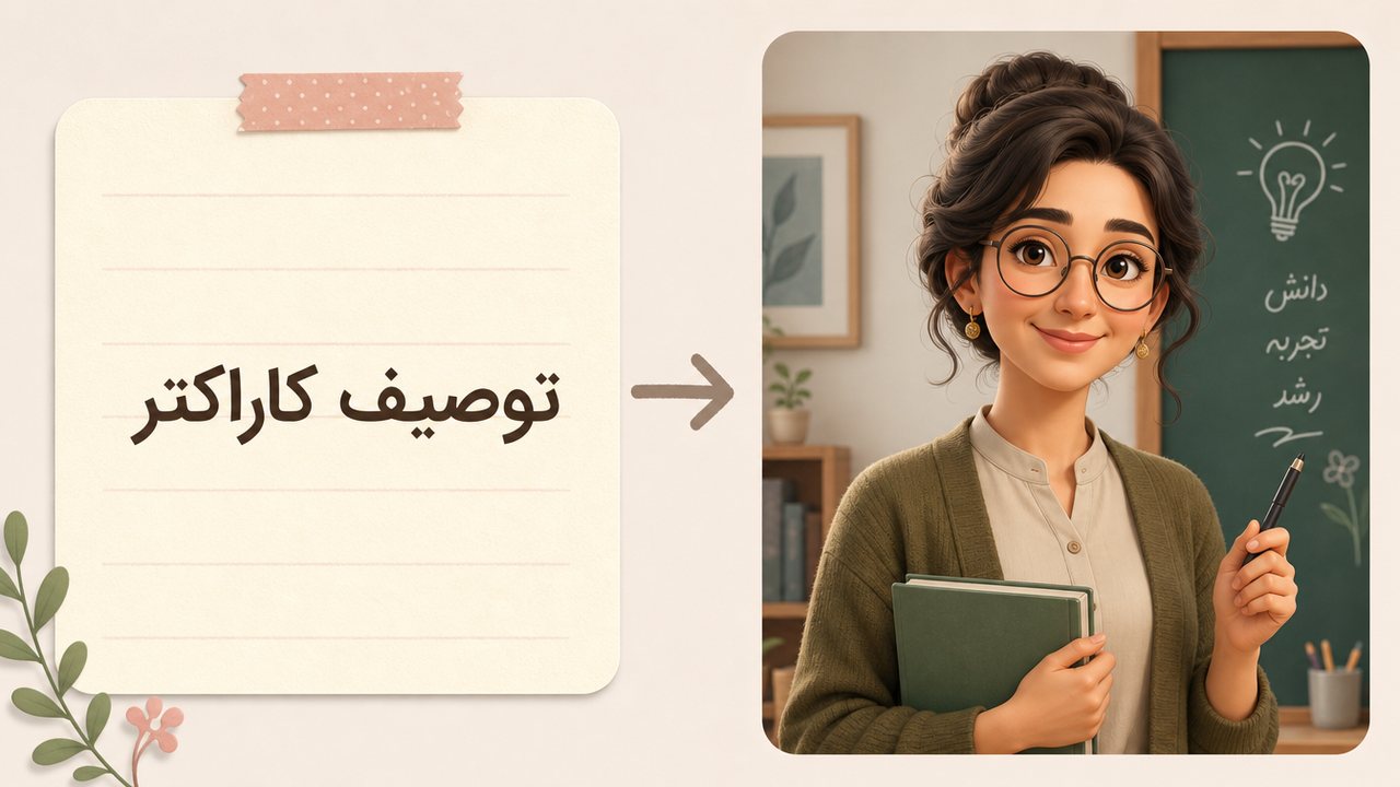 ساخت چهره‌ی کاراکتر هوش مصنوعی برای چت با پرامپت تصویر