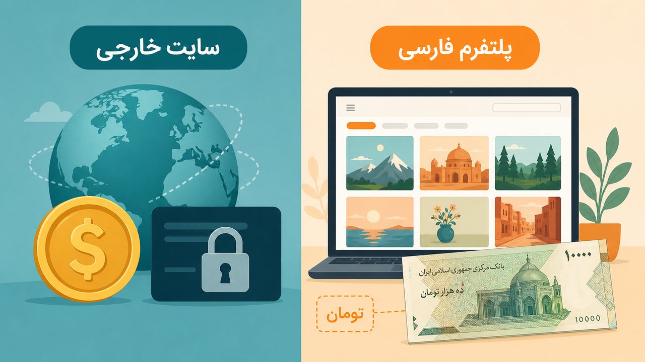 مقایسه سایت‌های ساخت عکس با هوش مصنوعی خارجی و فارسی از نظر پرداخت و دسترسی
