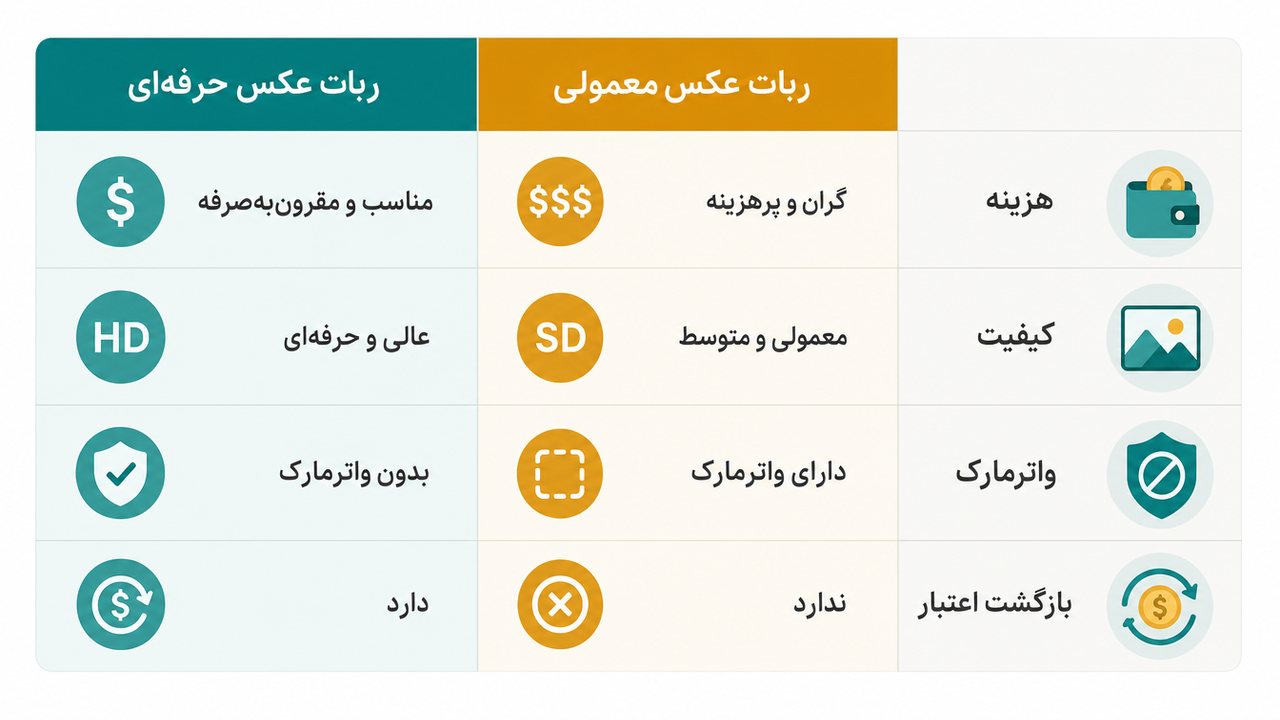 جدولِ مقایسه‌ی ربات‌های ساخت و ویرایش عکس در تلگرام بر اساس هزینه و کیفیت