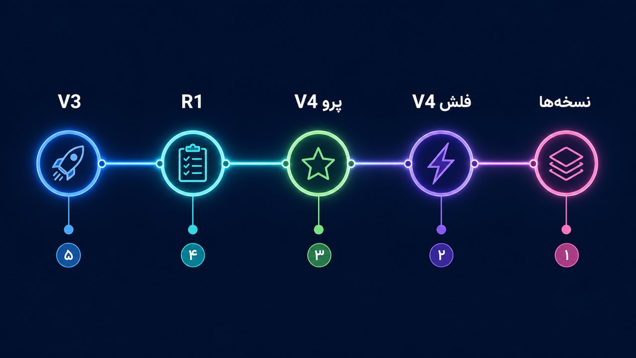 خط زمانی نسخه‌های دیپ سیک از V3 و R1 تا V4